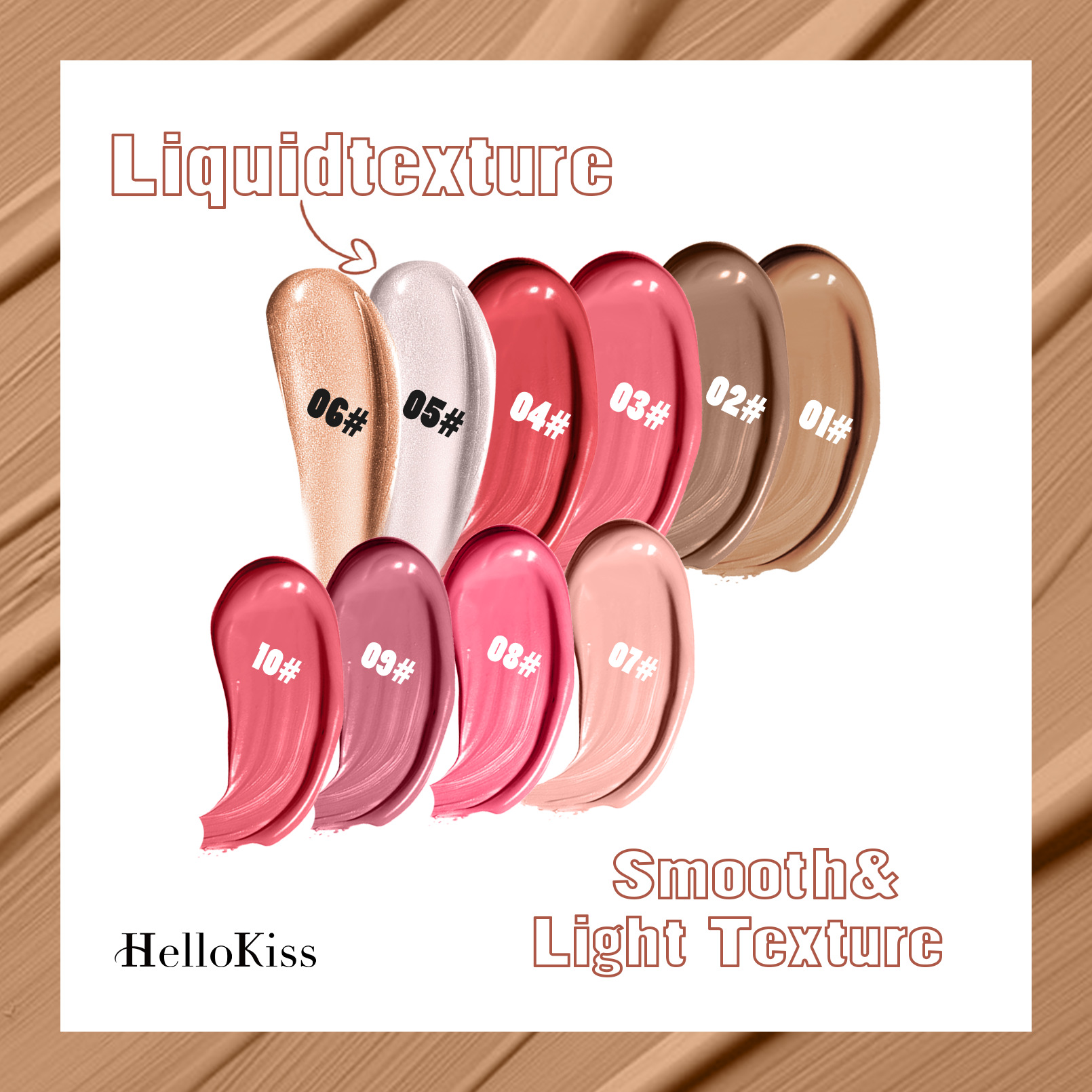 HelloKiss Liquid Highlighter Contouring Multi-functional Makeup Pen Sponge Tip Fine Sparkling Highlighter Liquid Blush Cross-border Application Scenario