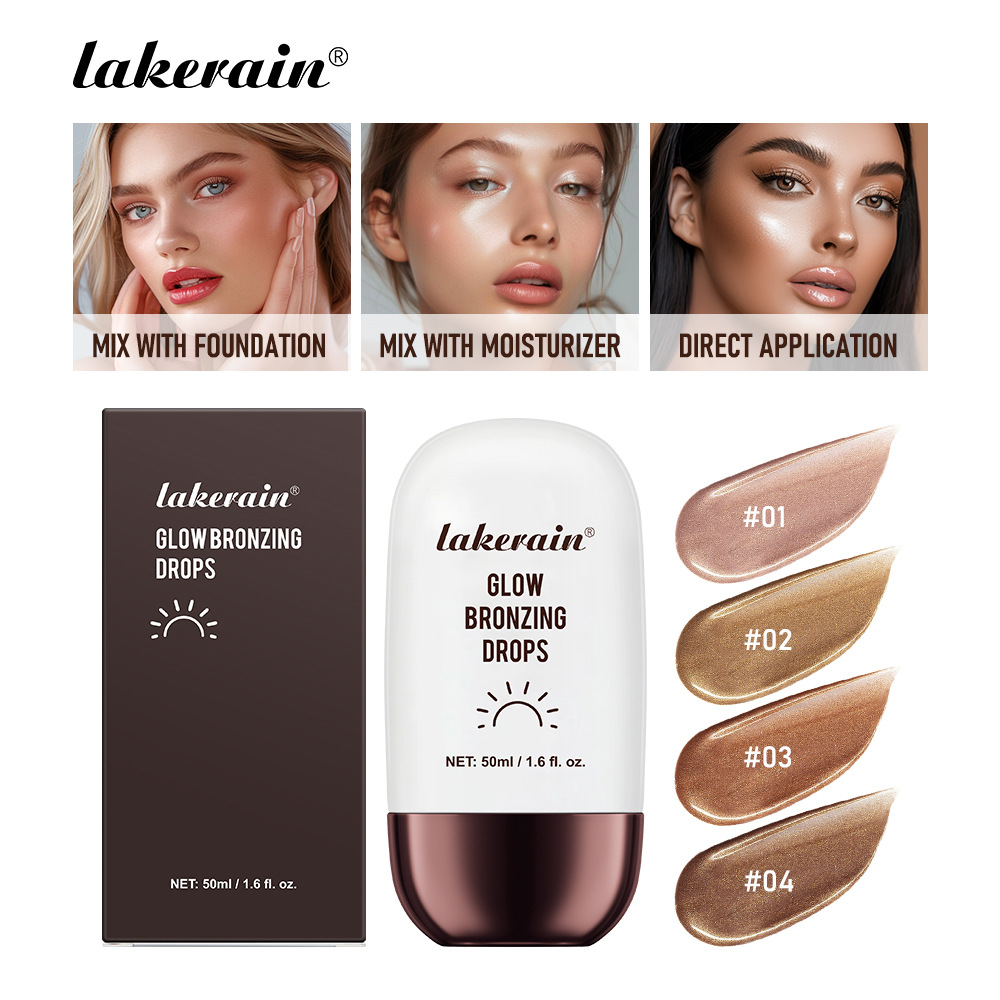 lakerain Bronze Highlight Drops Skin Tone Contour Facial Highlight Liquid full figure