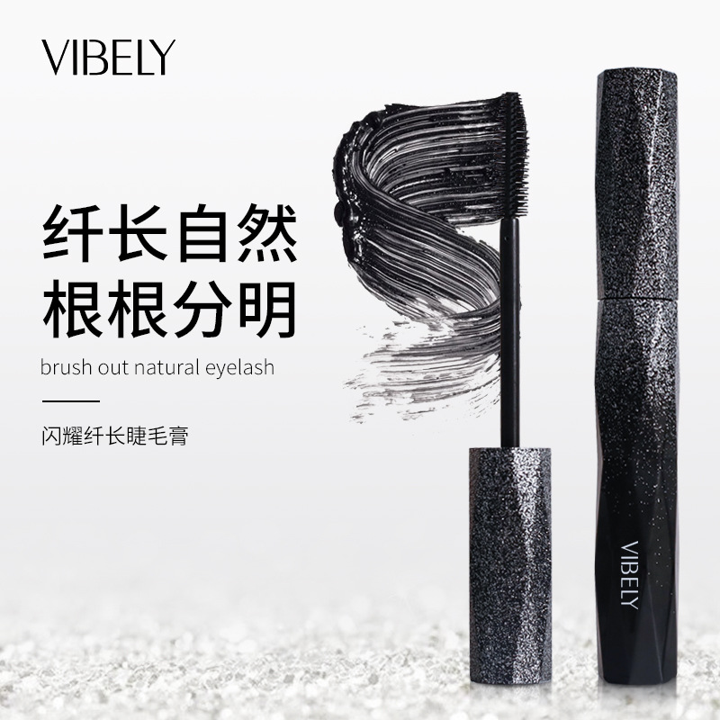 VIBELY Starry Sky Shining Waterproof and Sweat-proof 4D Mascara Curls, Thickens and does not smudge Eyelash Base Cream wholesale details Picture