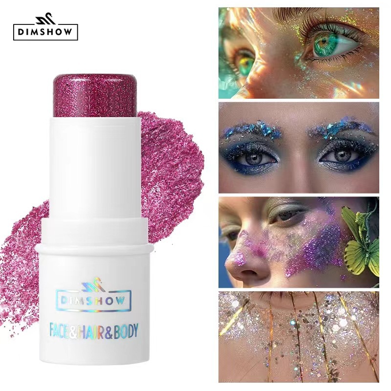 8-color stage makeup facial glitter eyeshadow beauty makeup Dazzling body sequin stick details Picture