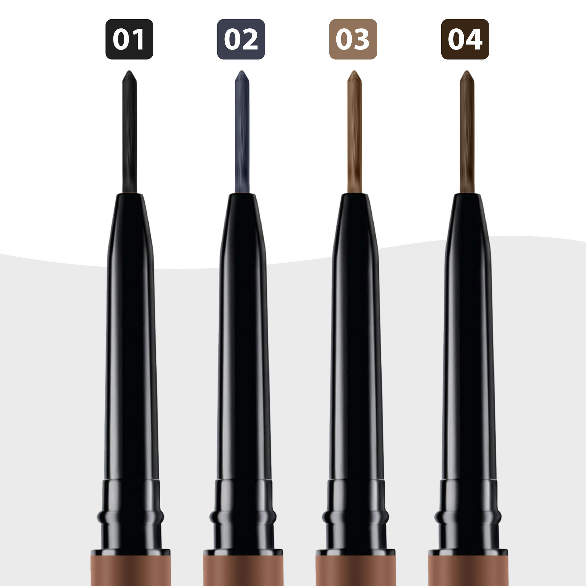 SHCOETY dual-head ultra-fine Eyebrow Pencil 4-color natural, long-lasting, waterproof, sweat-proof, non-smudge ultra-fine core cross-border makeup Specification drawing