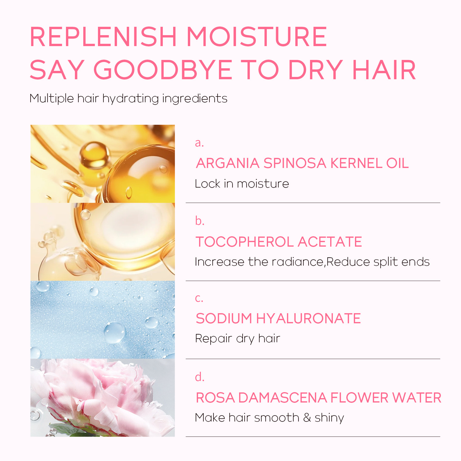 Cross-border LAIKOU Cherry Blossom Conditioner 200ml, smooth, lustrous, Moisturizing and improving frizz, factory in stock wholesale Specification drawing