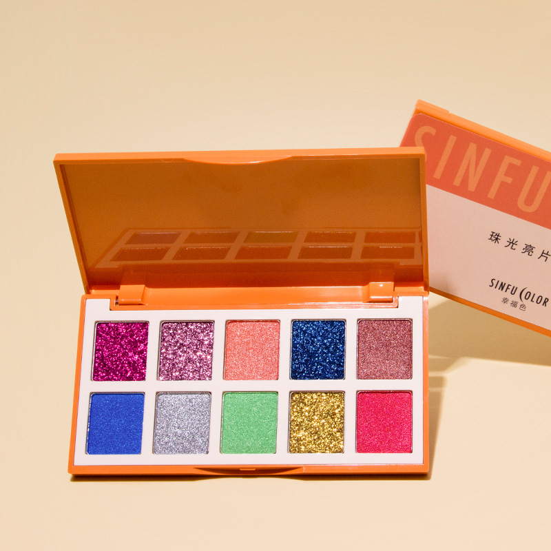 Ruili Cross-border Eyeshadow Fine Glitter Gel Stage Makeup Colorful Festival Atmosphere Eyeshadow Palette Cosmetics wholesale Specification drawing