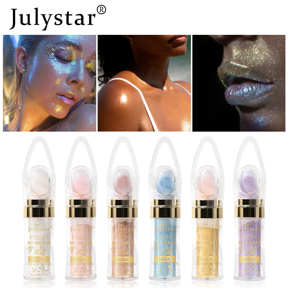 Fairy Highlighter Pat Powder brightens the whole body, natural and three-dimensional contouring Blush, Fairy Powder, Pearl Glitter Powder, Cross-border details Picture