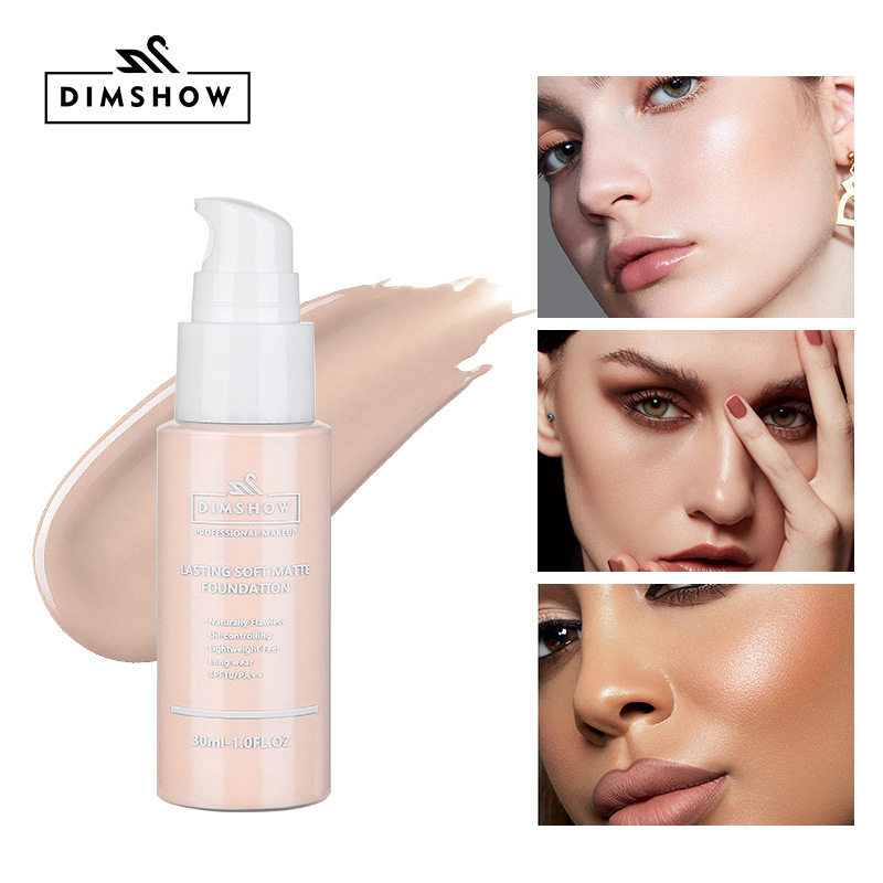 DIMSHOW matte Foundation is not prone to smudging and is a contouring press foundation for cross-border makeup details Picture
