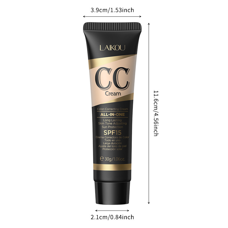 Cross-border temu version Laicome cc Cream 30g (tube) covers blemishes, contouring without smudging, moisturizing makeup manufacturer Item Picture