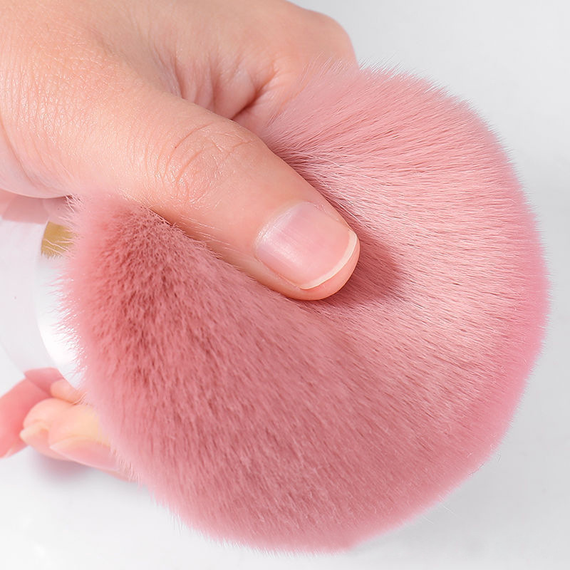 Mushroom-shaped loose powder blush makeup brush, extra-large soft powder setting and contactor, pink single makeup brush Specification drawing