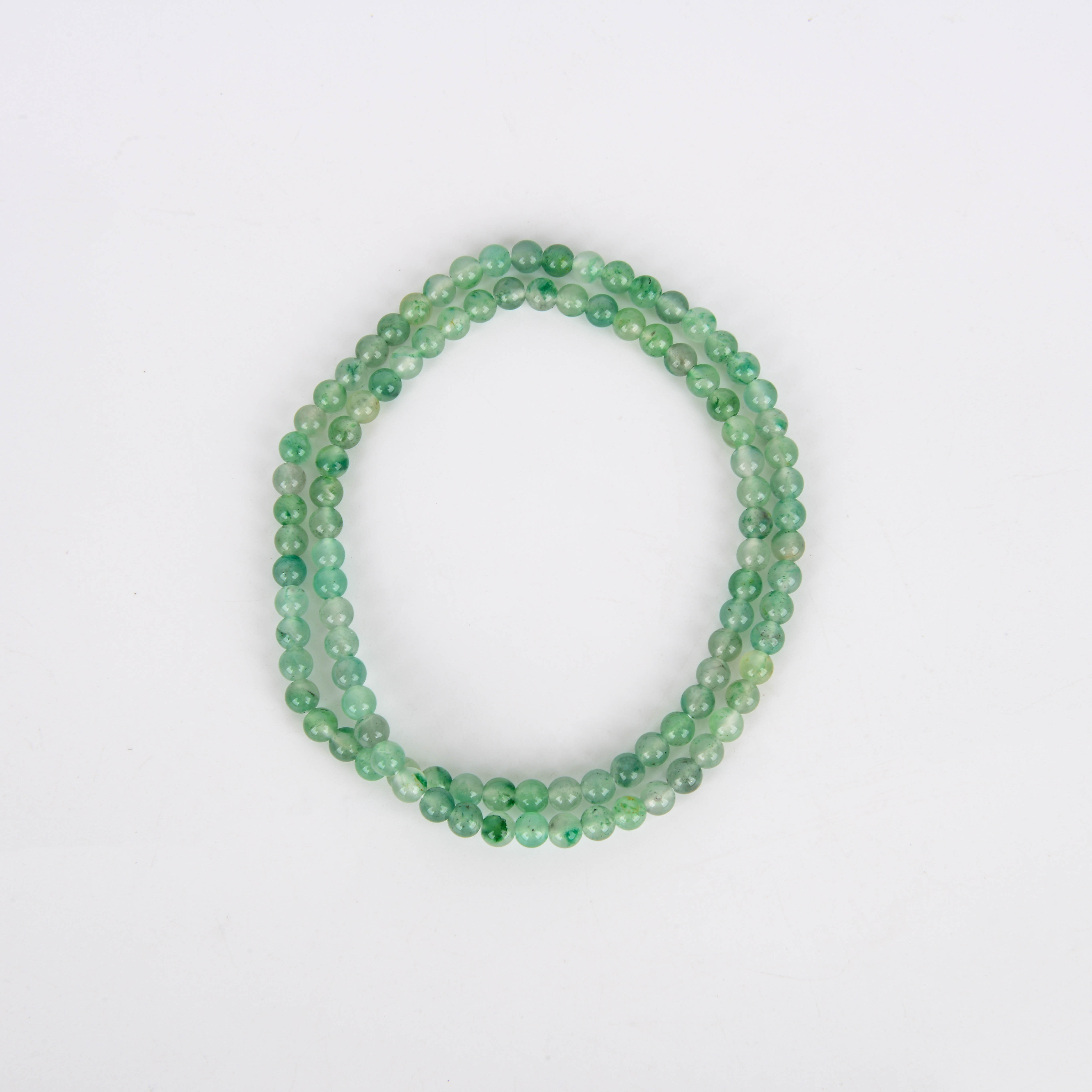 diy semi-finished products of natural green Dongling round beads, green bracelets and bead accessories wholesale