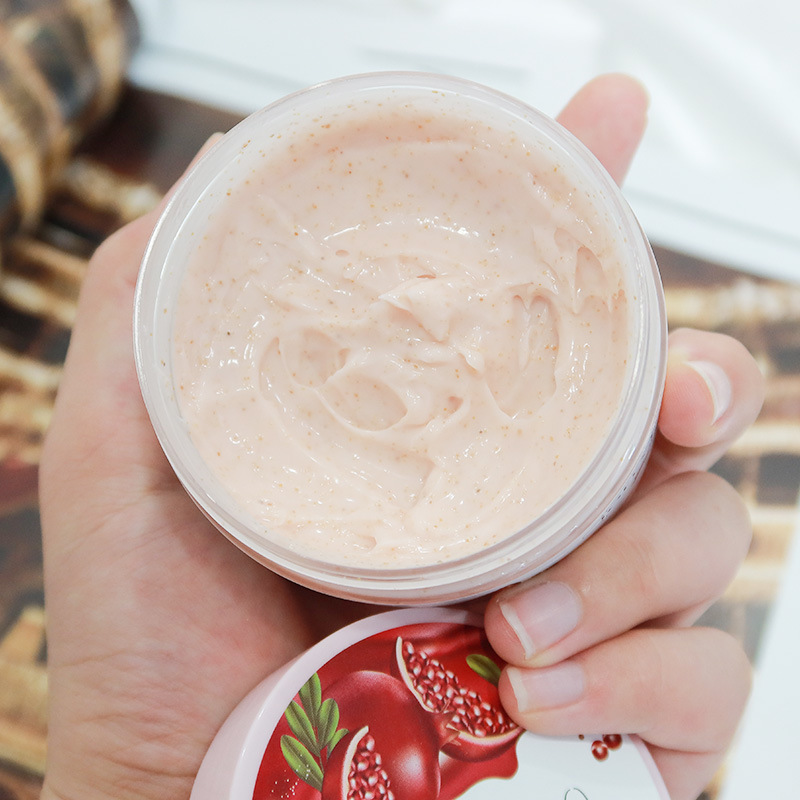 JOLLY JOJO Pomegranate Cherry Blossom Body Scrub removes chicken skin, rejuvenates the whole body, exfoliates, and is a skin care product Specification drawing
