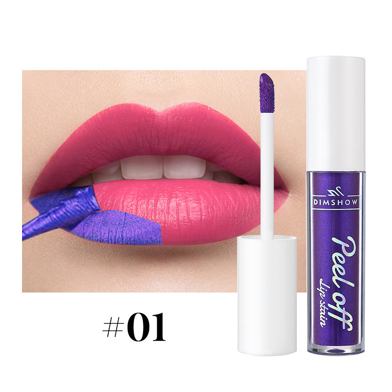 DIMSHOW Peel-off Lip Gloss Matte finish with a base color Lipstick water Peel-off Lip Dye details Picture