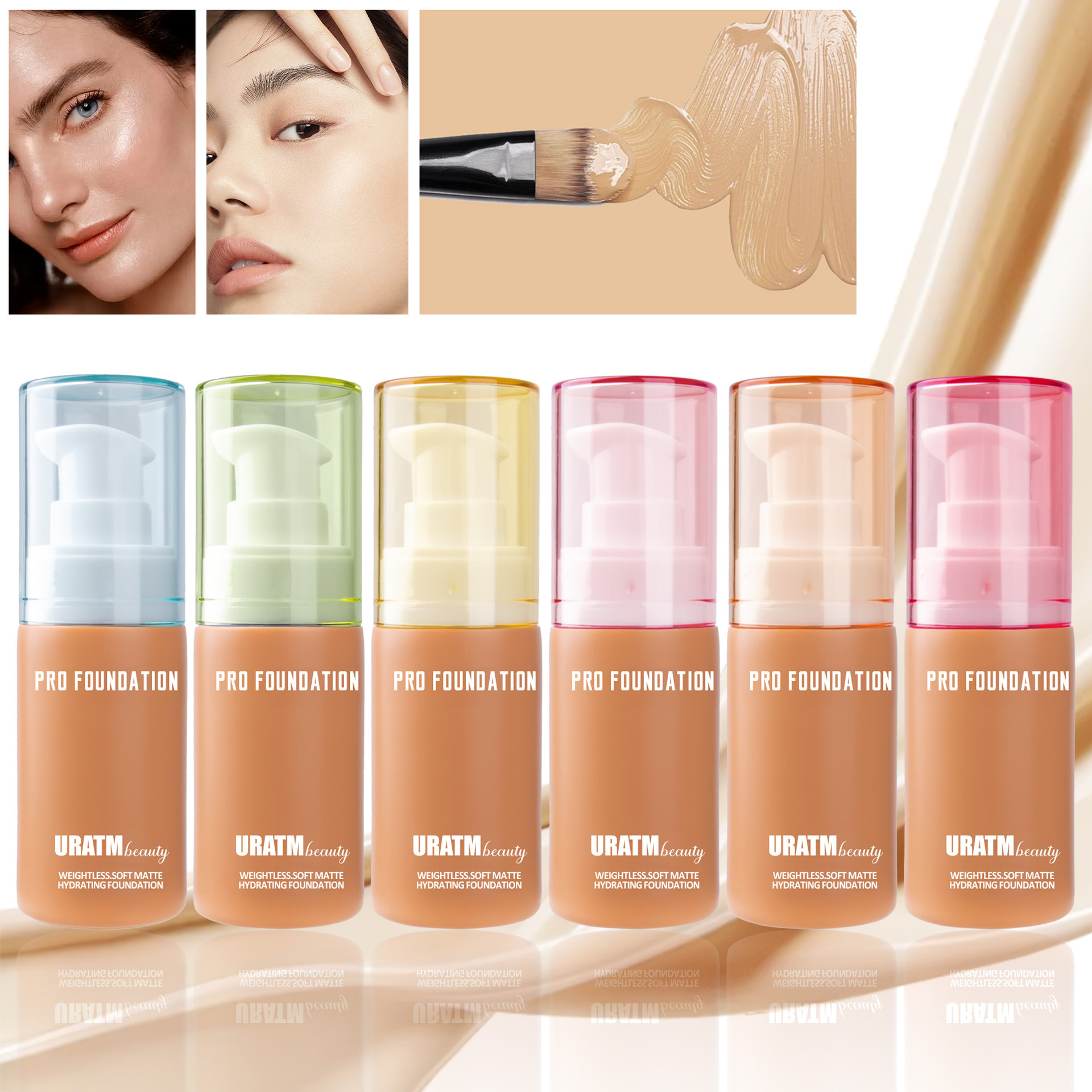 Cross-border makeup foundation, matte concealer, long-lasting makeup without smudge, pore-invisible foundation, European and American makeup foundation cream full figure