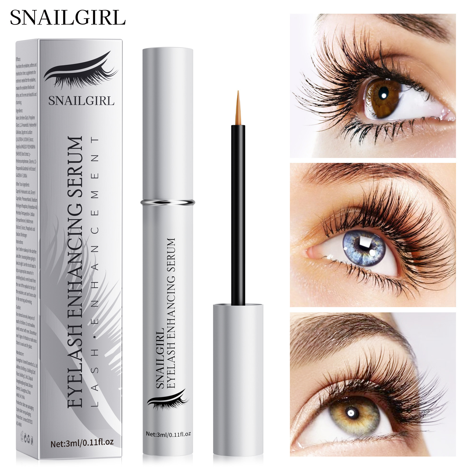SNAILGIRL Amazon Eyelash serum - Natural and Transparent Eyelash Serum details Picture