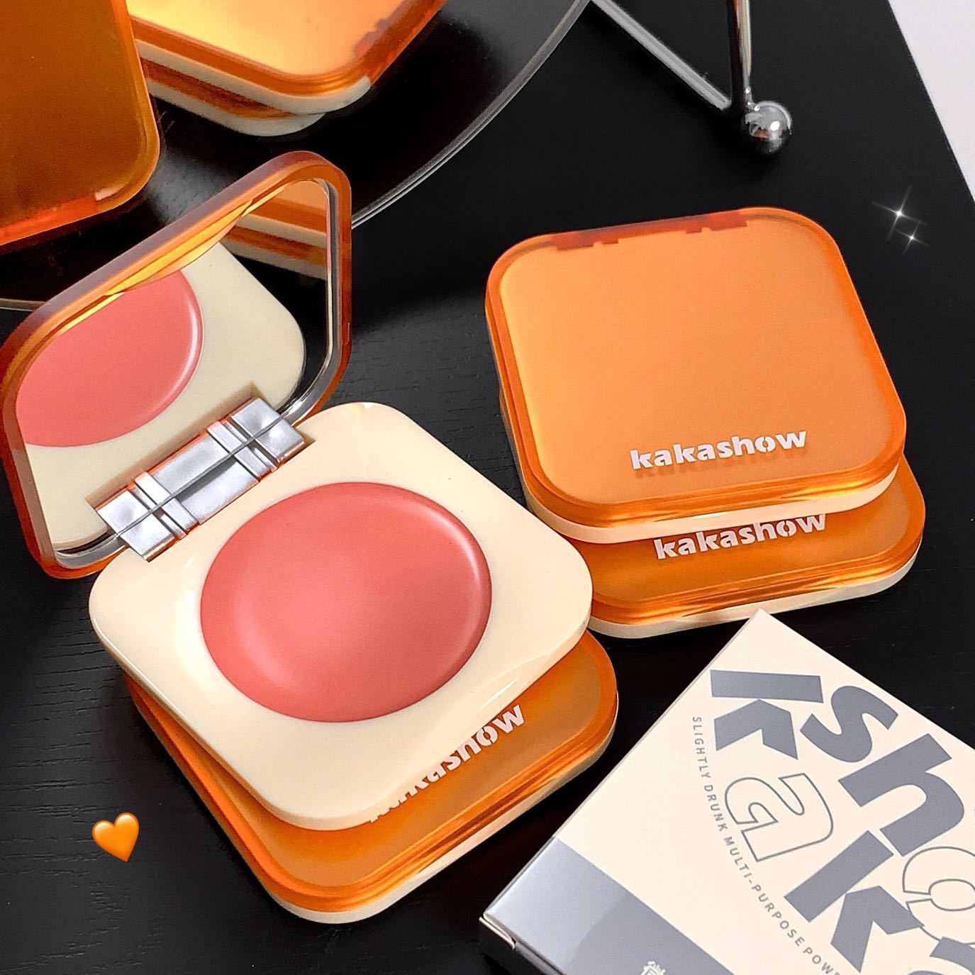 kakashow Blush Cream matte nude makeup color display fine and natural blending brightening Swelling color Vitality Blush Cream details Picture