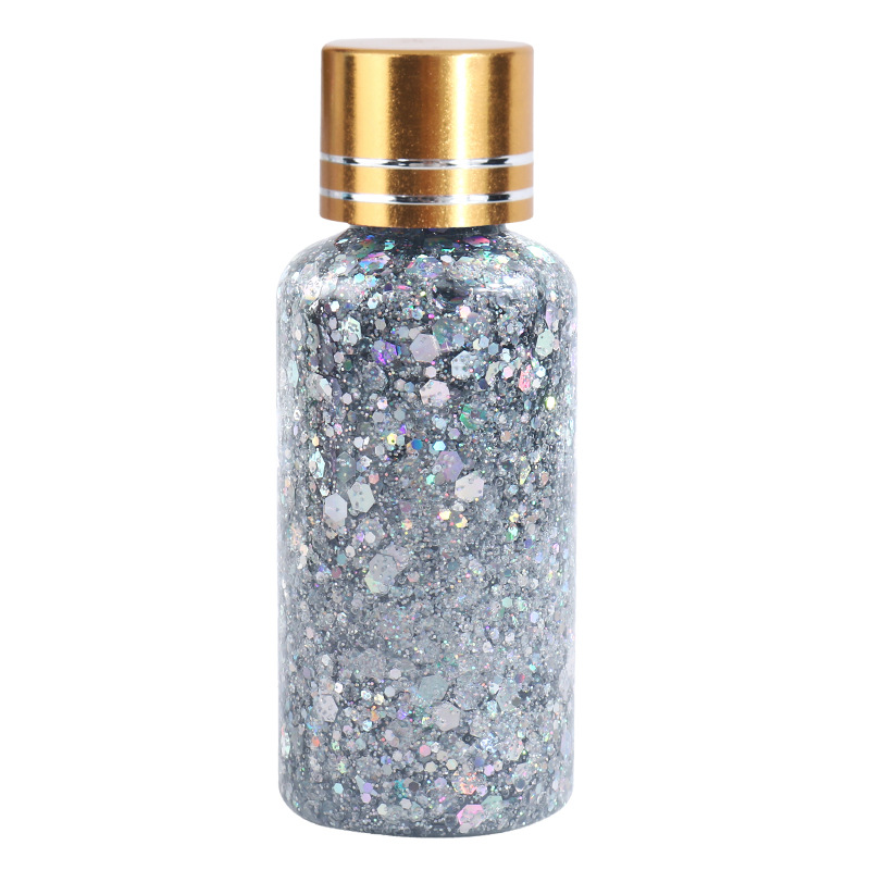 Super shiny sequin eyeshadow, eye makeup, glitter powder, pearlescent, sparkling stage makeup, student performance, glue-free gel, glitter powder Item Picture