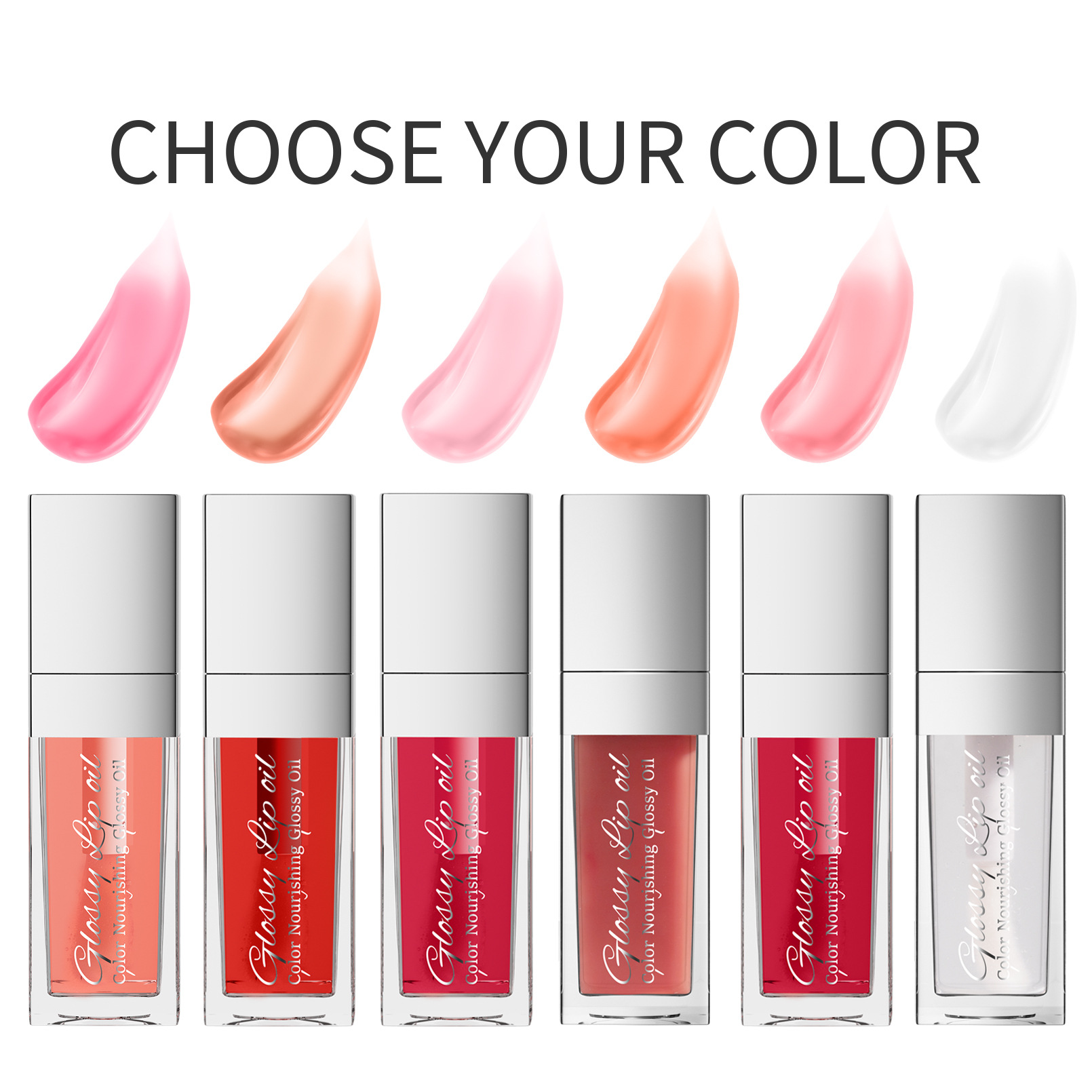 Hellokiss Rich and Lustrous Water Mirror lip oil Six-color Cherry Moisturizing Lip Glaze Cross-border Lip Oil Specification drawing