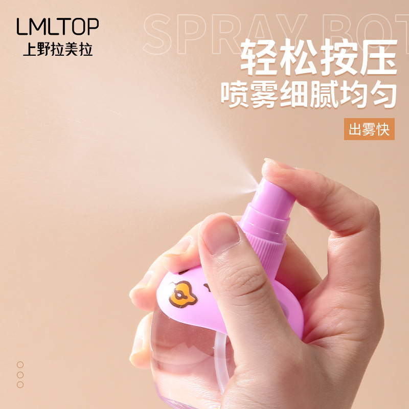 LMLTOP Cartoon Spray Bottle 60ml Cosmetic Dispensing bottle Travel Compact Portable Empty Bottle Spray Bottle SY719 Specification drawing