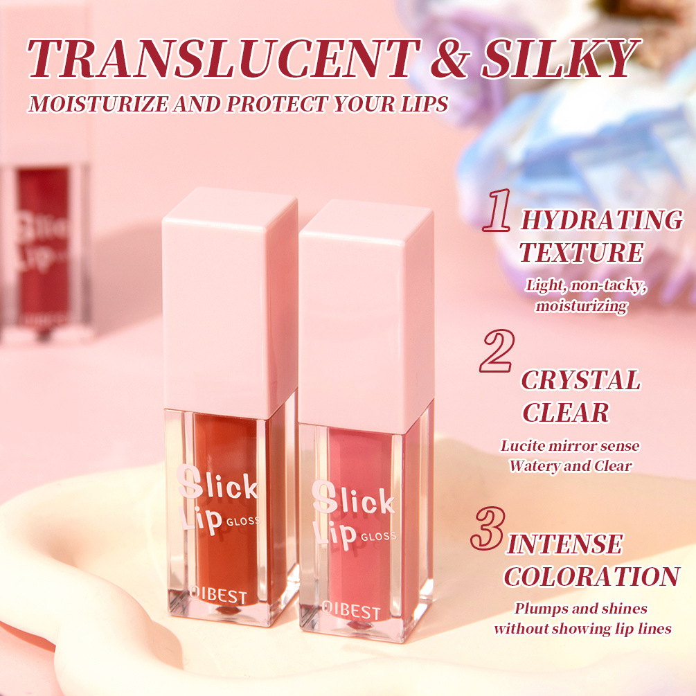 QIBEST Cross-border Lip Oil provides mirror-like moisturizing and long-lasting hydration, effectively reduces lip lines, and offers a natural and three-dimensional lip gloss. It is a perfect lip makeup details Picture