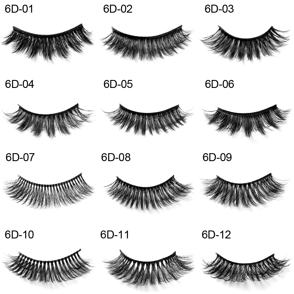 OEM customized handaiyan stage performance bride makeup 6D Three-dimensional thick imitation mink false eyelashes 25mm Item Picture