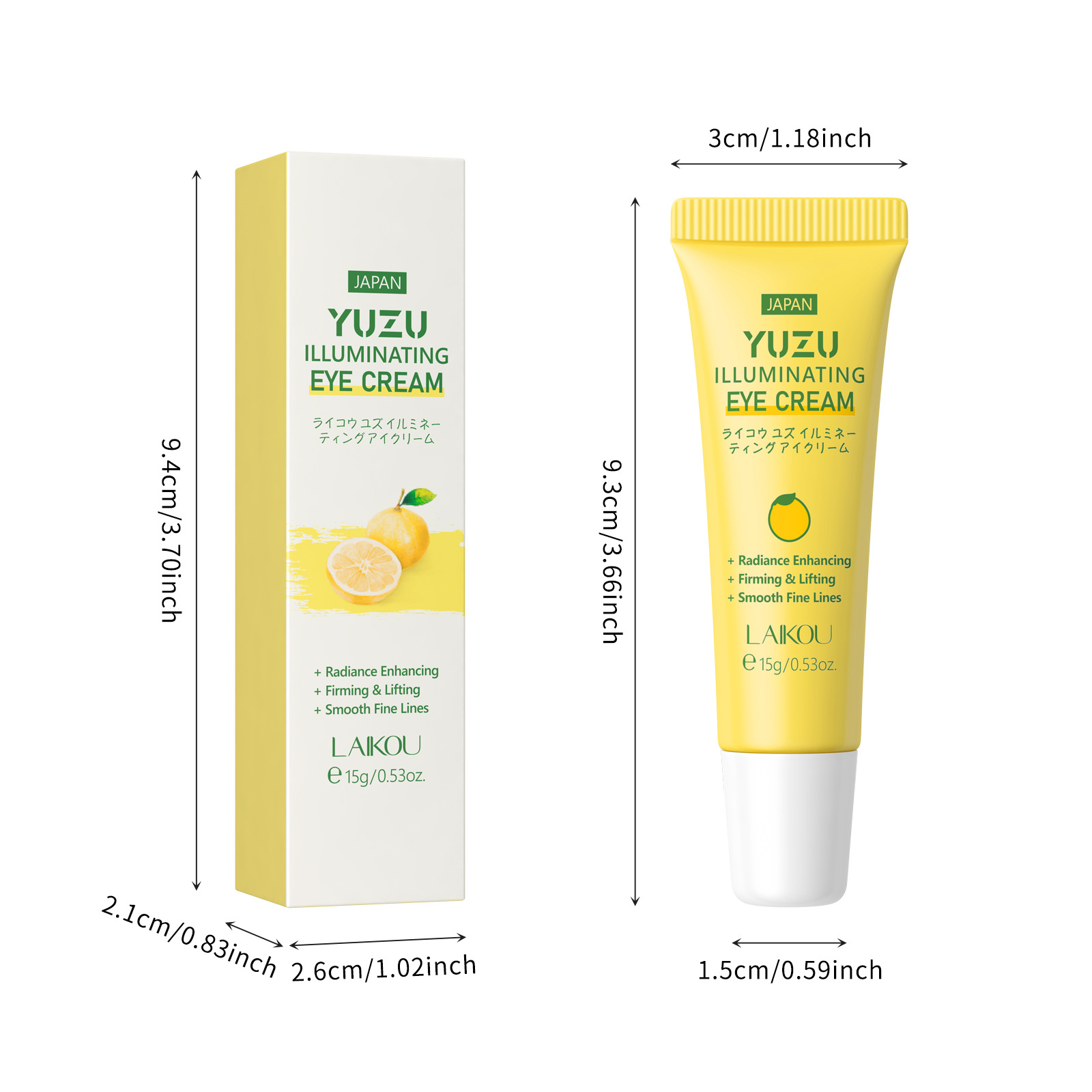 Cross-border new LAIKOU pomelo Eye Cream 15g hydrating, moisturizing and soothing, wholesale from the manufacturer, fda cosmetics in stock Item Picture