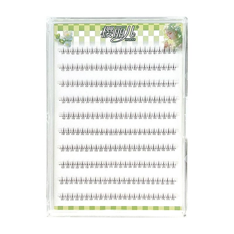 Yingli 'er glue-free double-pointed small flame lower eyelash natural simulation beginner's segmented large-capacity artificial eyelash for mothers Item Picture