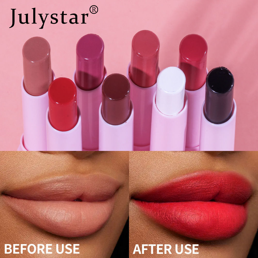 Halloween matte velvet lipstick cross-border beauty makeup does not fade, does not stick to the cup, natural, long-lasting and moisturizing black lipstick details Picture