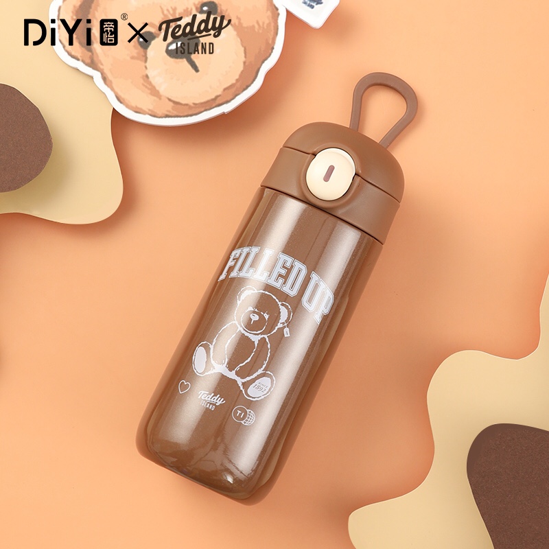 【2023 Autumn/Winter New Collection 】 New series Launched 🆕BW1041 Di Yi X Teddy Ailan Classic Jumping Series 400ml, inner and outer 304, direct drinking spout, with built-in handle! pic 1
