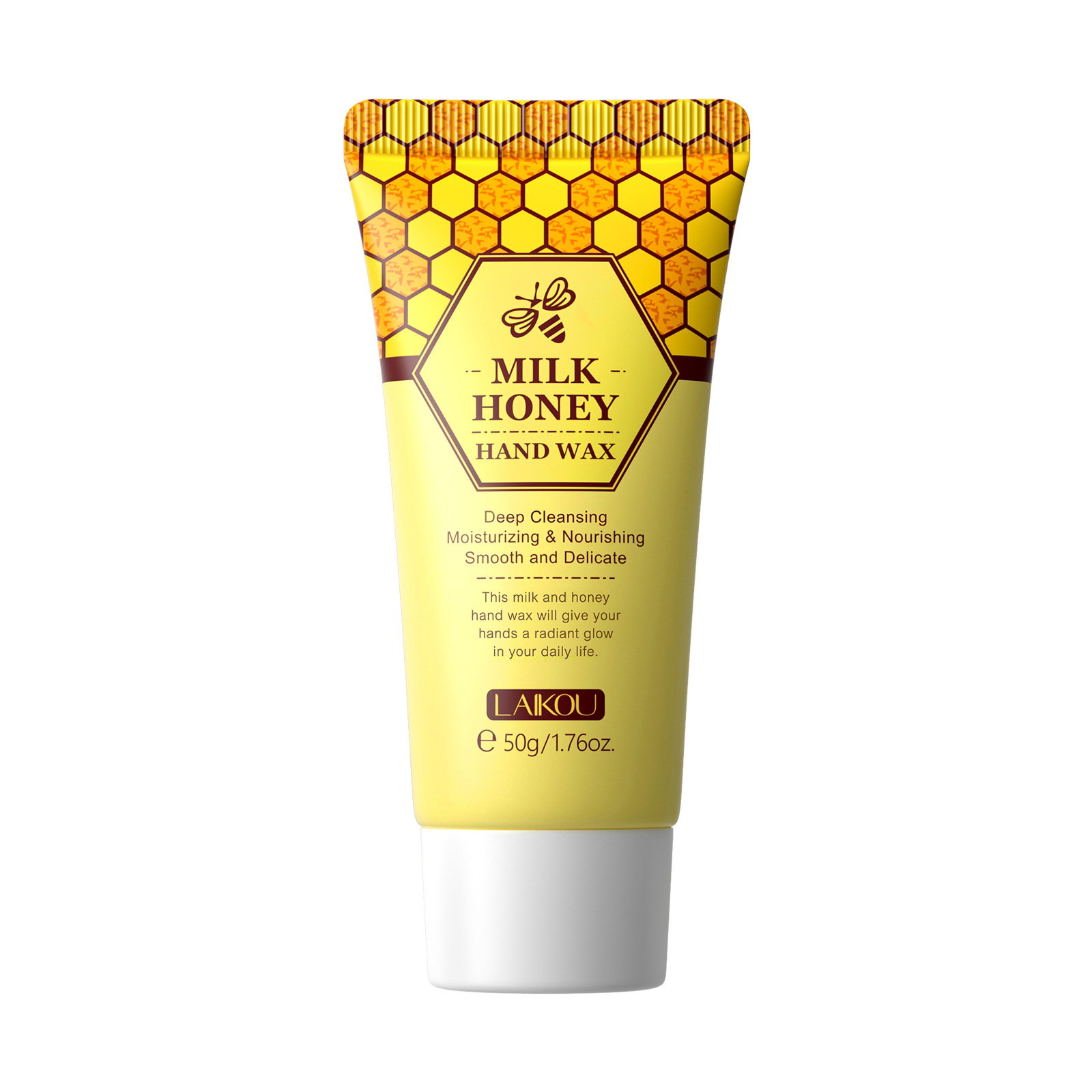 Cross-border English version LAIKOU Honey Milk Hand Wax 50g Hand Mask Moisturizing, hydrating and hydrating Autumn and winter manufacturer in stock Item Picture