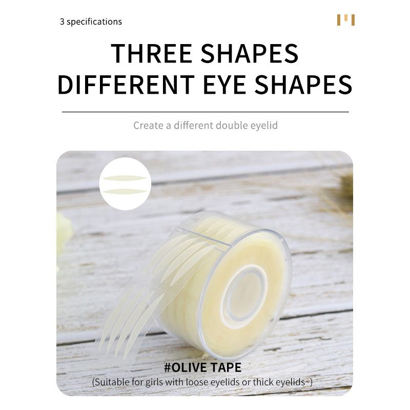 LMLTOP roll-style double eyelid stickers 300 pairs lace widened crescent-shaped beauty stickers A1037 details Picture