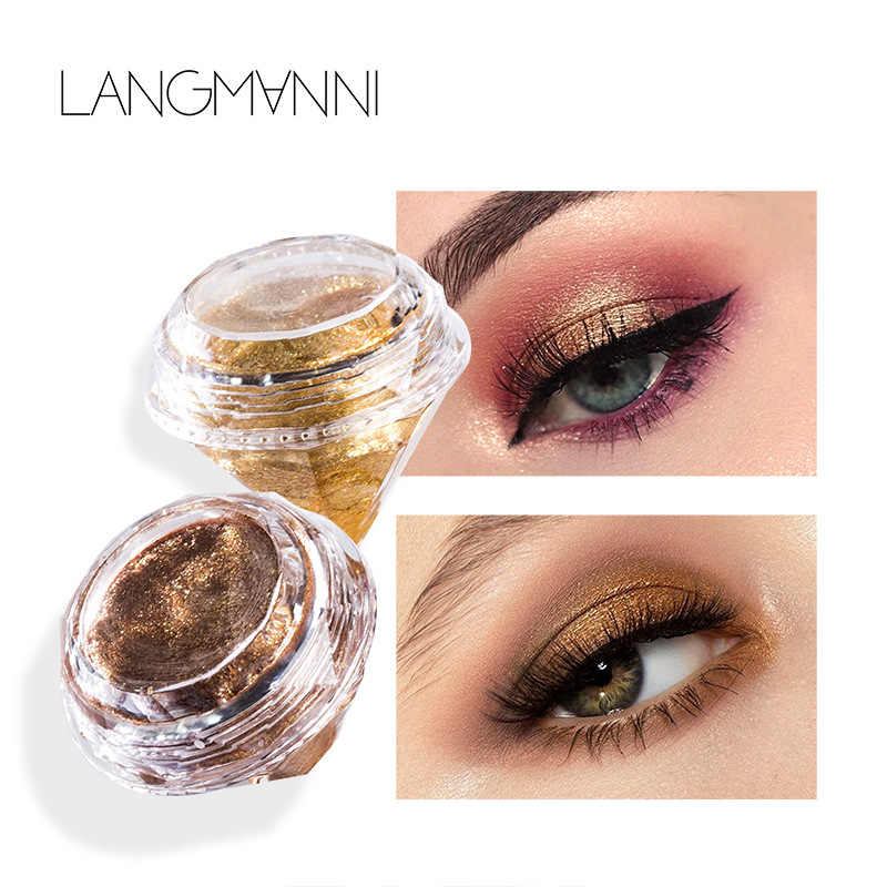 Langmanni 6-color Diamond Pearlescent Liquid Eyeshadow, shining and dazzling eyeshadow liquid Eyeshadow cream in stock details Picture