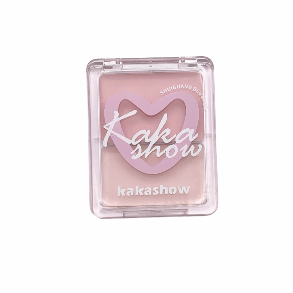 kakashow Water Light Blush Double Set Brightens the face naturally, making it three-dimensional and clear. The Double Water Light Blush is multi-functional Item Picture