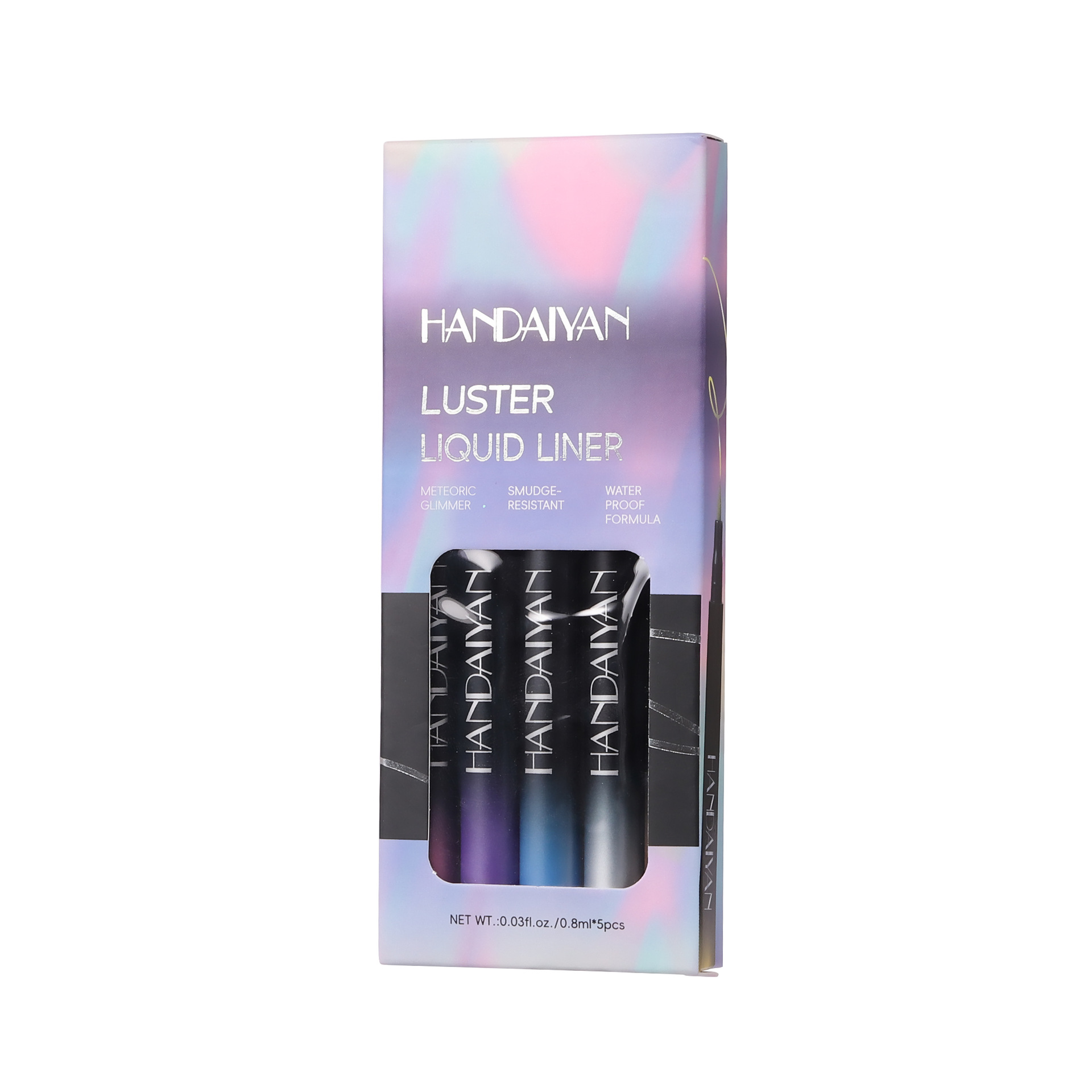 Cross-border metallic color eyeliner liquid pen set, waterproof and non-smudging handaiyan Eye Makeup colored eyeliner pen Item Picture