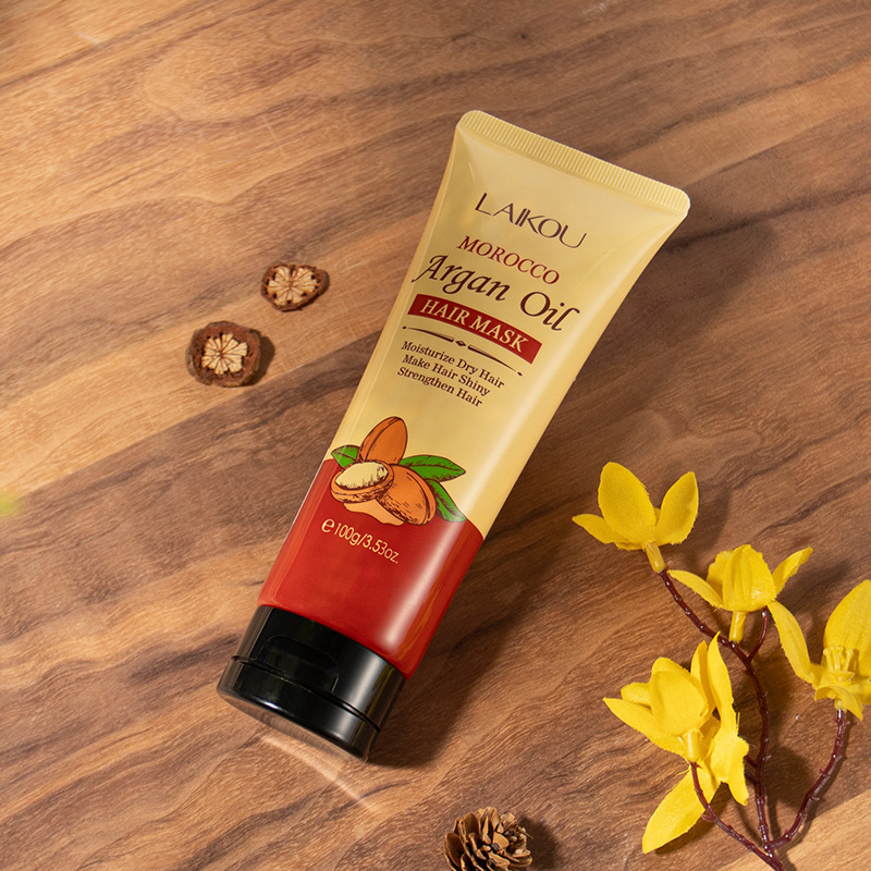 Cross-border LAIKOU Moroccan Hair Mask 100g: Smooth hair drying, Reduced split ends, smooth and lustrous hair mask full figure