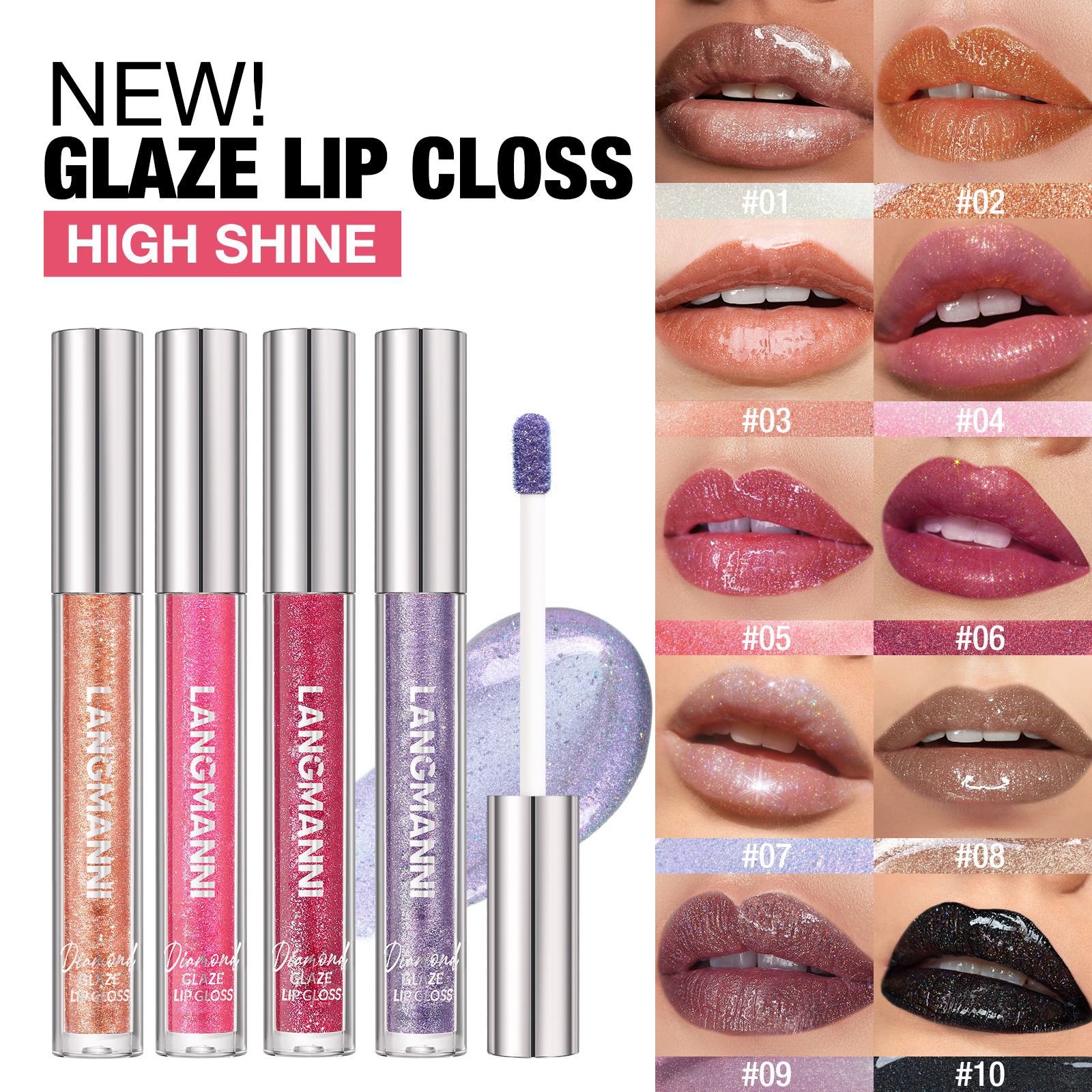 LANGMANNI Lip gloss with sparkling granules details Picture