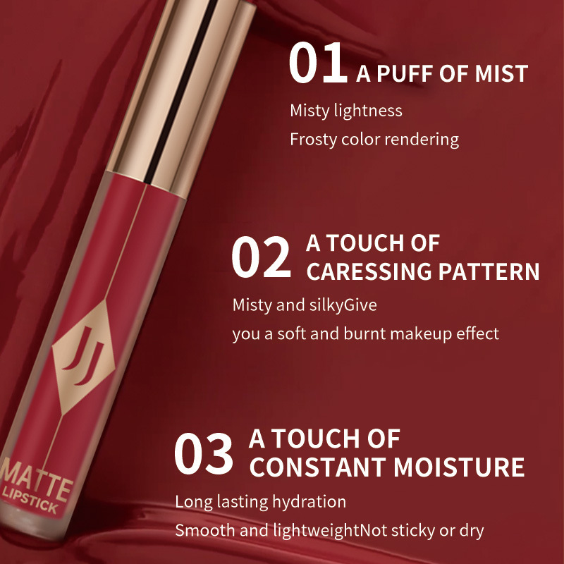 Cross-border JOLLY JOJO Matte Lip Gloss Lip Gloss, Colored velvet matte lipstick details Picture