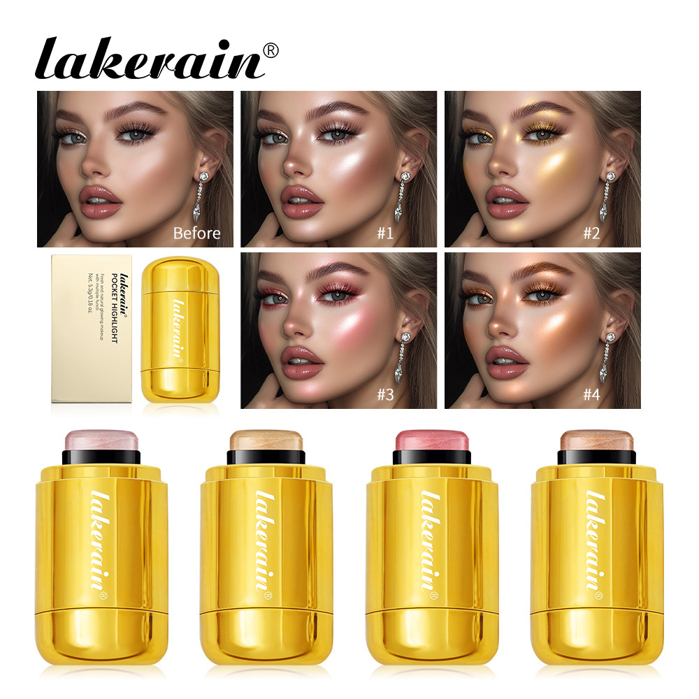 Cross-border lakerain Rotating Highlight Stick Natural three-dimensional facial contouring stick full figure