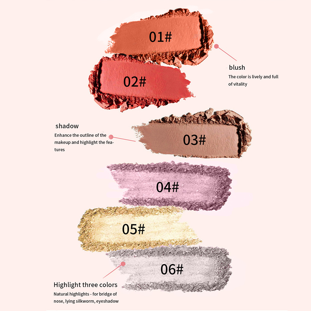 ENGBO's new contouring stick: Amazon's best-selling 6-color double-headed high-gloss stick, brightening blush stick, and three-dimensional shadow stick Specification drawing