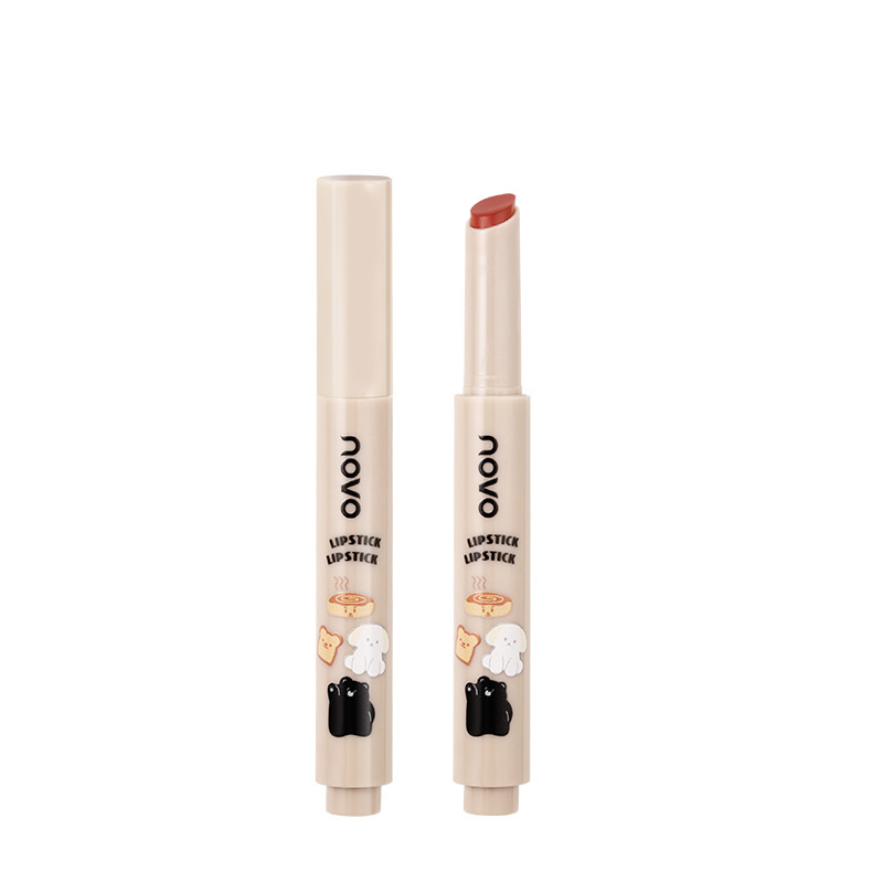 NOVO smooth and misty lip clay pen, matte and frosted, waterproof and not prone to color fading, suitable for students to look fair without makeup, with a red pen Item Picture