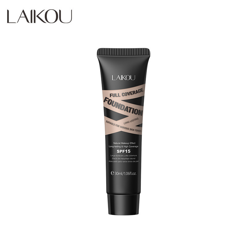 Laicome Foundation 30g(Tube) does not smudge makeup, enhances makeup and brightens skin. 9-color cosmetics sent in one piece Item Picture