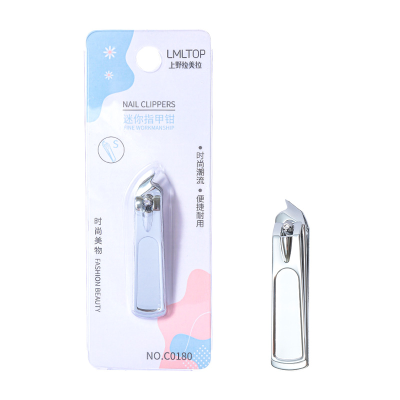 LMLTOP diagonal nail clippers, small universal nail care, stainless steel, silver nail clippers C0180 Item Picture