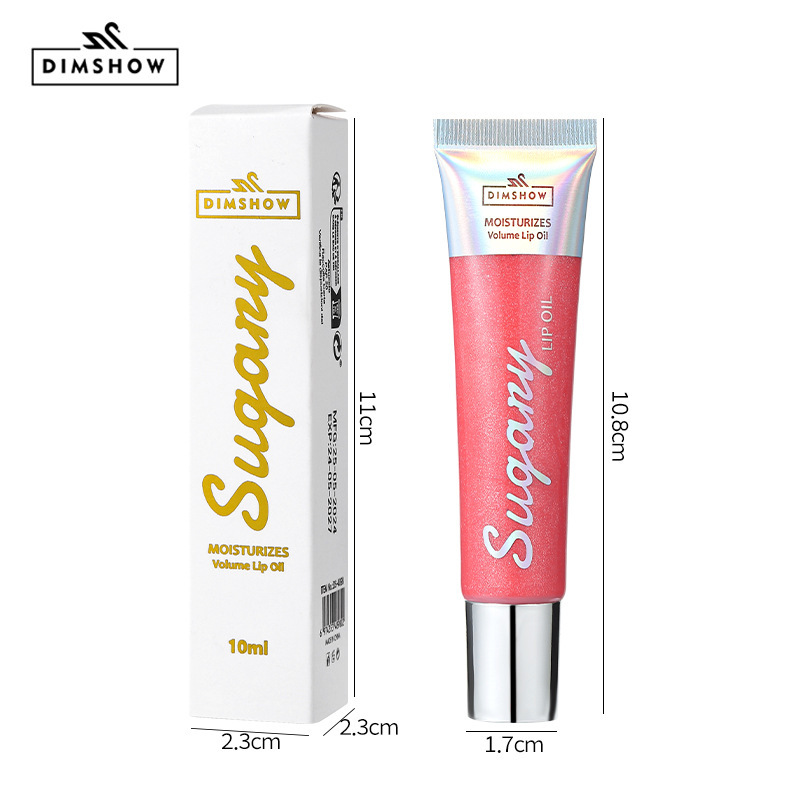 DIMSHOW Sparkling Lip Gloss, Pearl Lip Gloss, Brightening Tube Lip Gloss Item Picture
