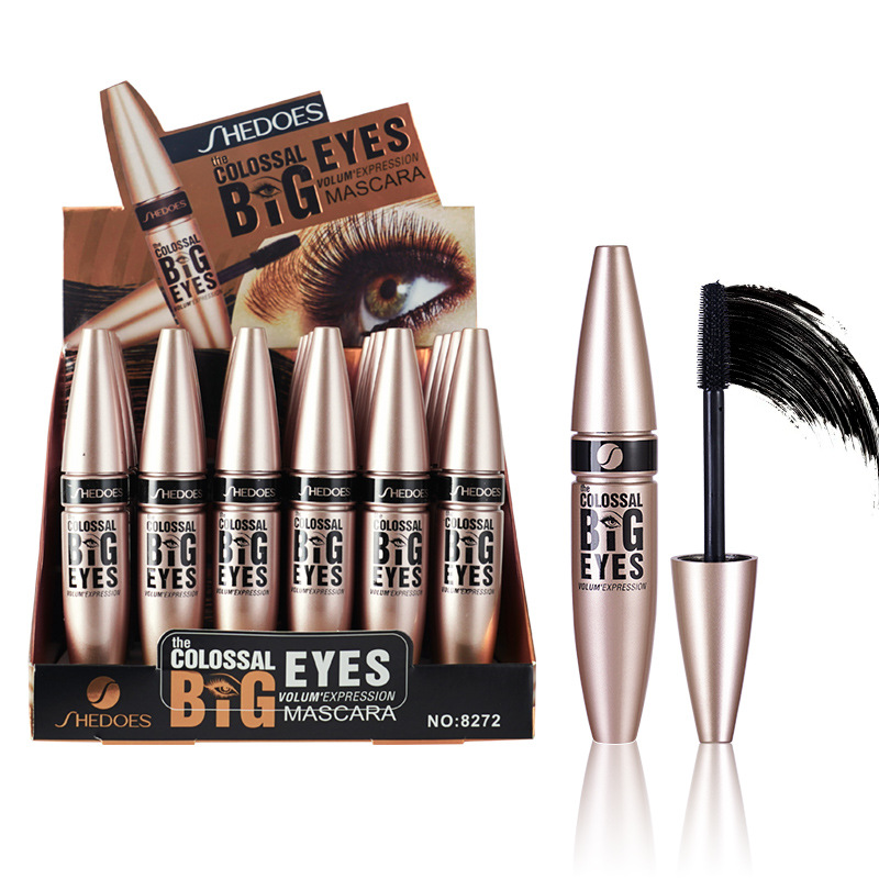 SHEDOES's best-selling long, thick, curly, waterproof, sweat-proof, non-smudge injection blow bottle mascara cross-border makeup Item Picture