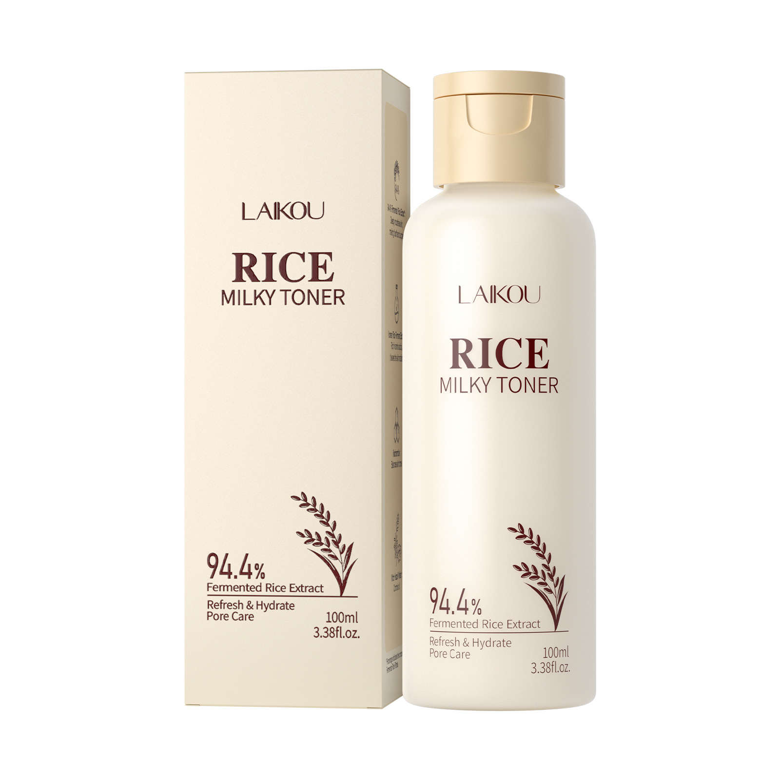 Cross-border Laiko Rice Toner 100ml Hydrates, moisturizes and nourishes, plant extract facial skin care FDA cosmetic Item Picture