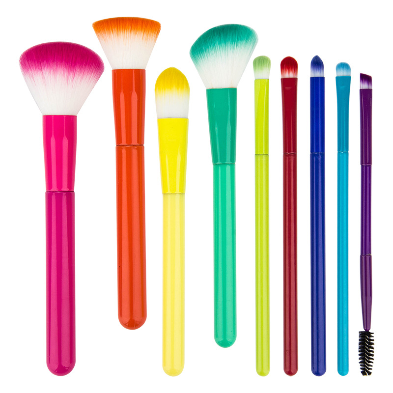 Cross-border makeup brushes, candy powder brushes, powder brushes, foundation brushes, highlighter eyeshadow brushes, blush brushes, beauty tools, wholesale of cosmetics full figure