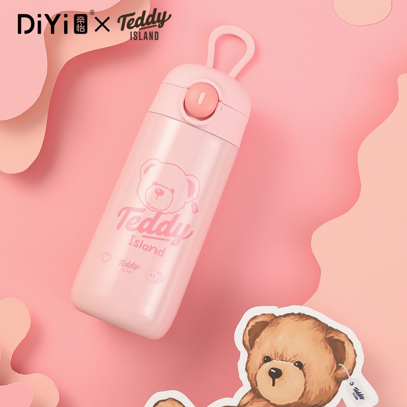 【2023 Autumn/Winter New Collection 】 New series Launched 🆕BW1041 Di Yi X Teddy Ailan Classic Jumping Series 400ml, inner and outer 304, direct drinking spout, with built-in handle! pic 3