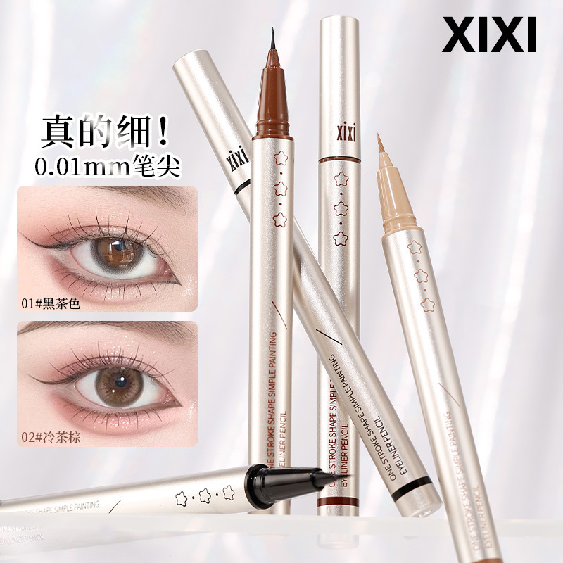 xixi's eyeliner pencil is extremely fine, waterproof and sweat-proof, and does not easily smudge. It is suitable for beginners and even for those who want to get a dark eye details Picture