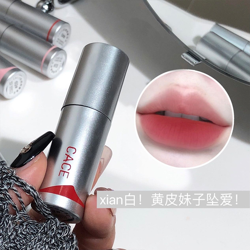 Wholesale of CACE's new light velvet satin matte lip mud velvet matte lipstick for natural whitening at an affordable price for students details Picture
