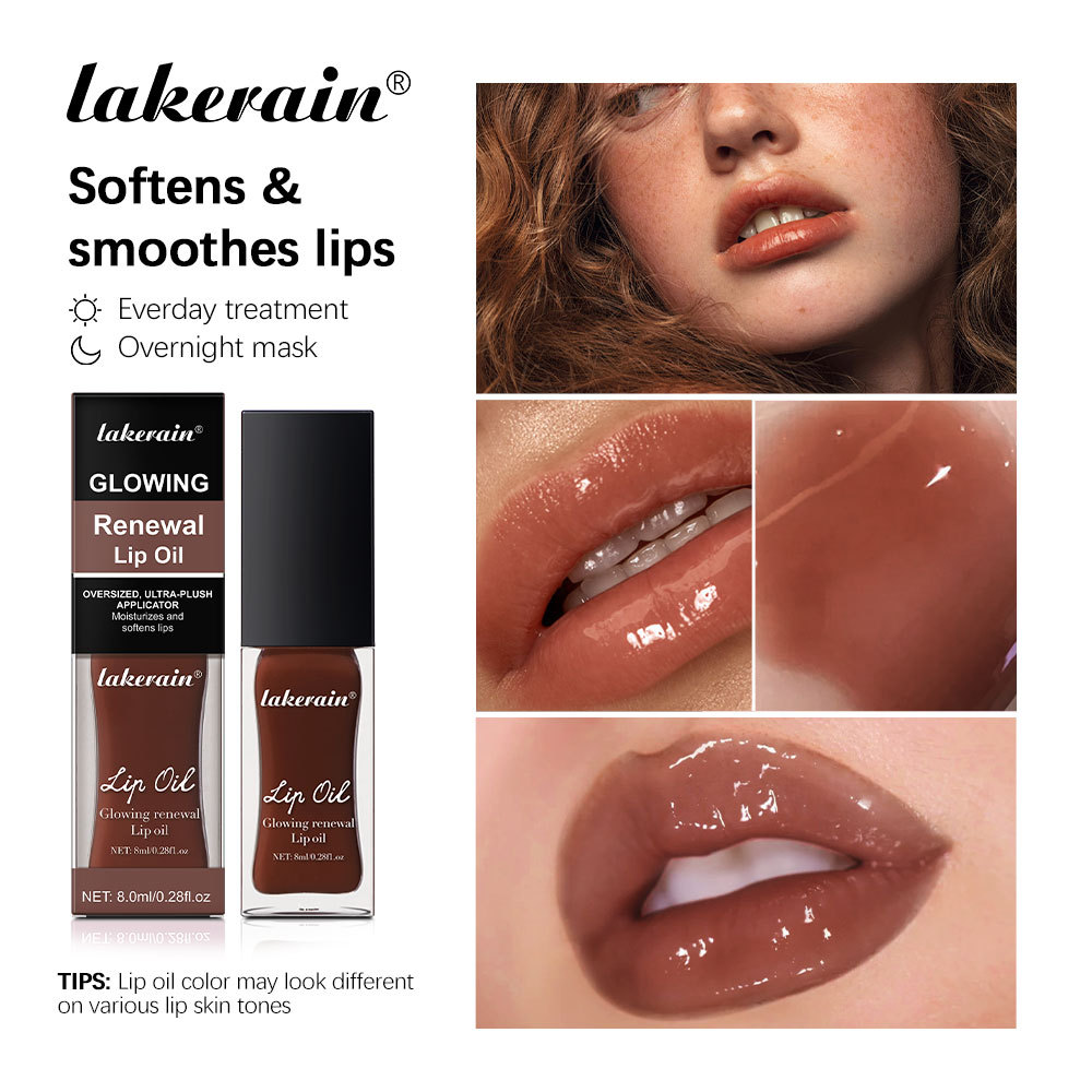 lakerain Sparkling Lip Oil Cross-border Pouty Lip moisturizing Sparkling Lip Honey Sparkling Lip Oil Specification drawing
