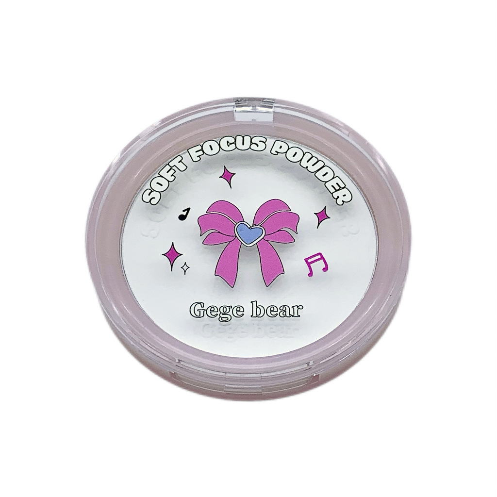 Gege bear Soft Focus, Light and transparent Setting Powder Compact, oil-control, touch-up, concealer, long-lasting water resistance and no smudge Item Picture