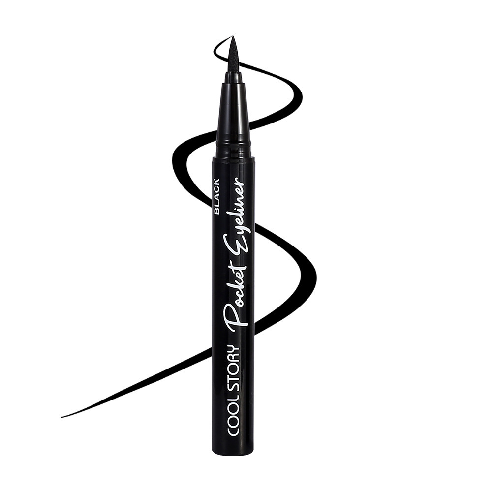 cool story Pocket Eyeliner Straight Liquid quick-drying eyeliner liquid pen Easy to color Lazy makeup Specification drawing