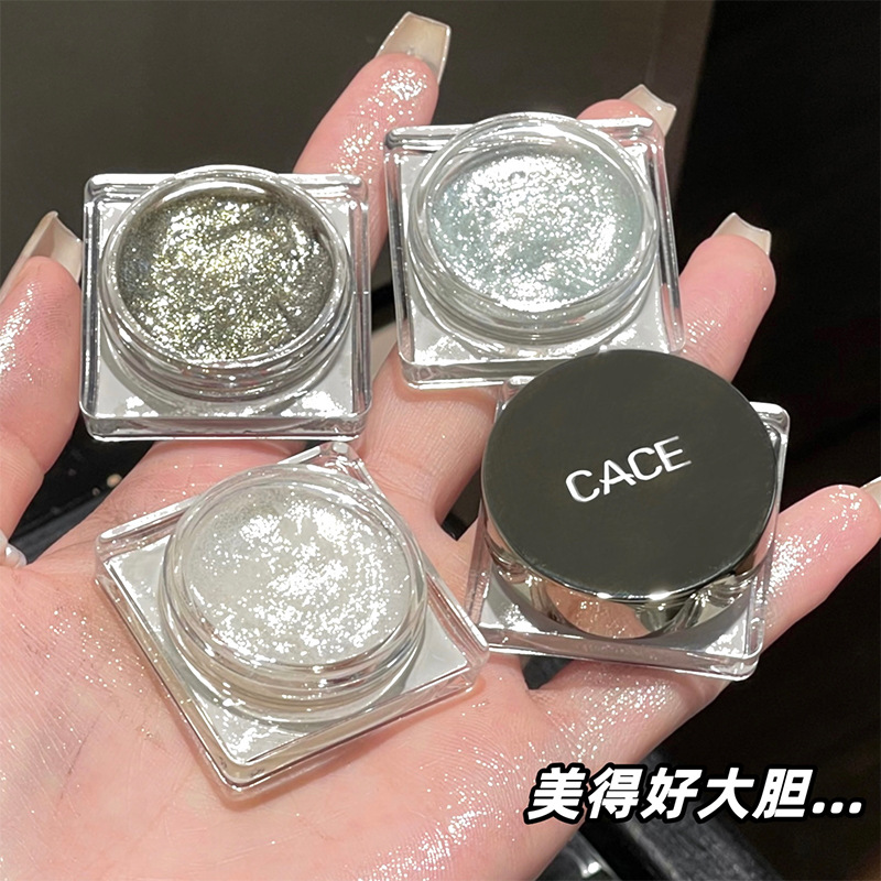 CACE Sparkling Ice Diamond Eyeshadow Starlight Brightening High-gloss Eyeshadow Pearl Diamond Dot Facial Makeup wholesale details Picture